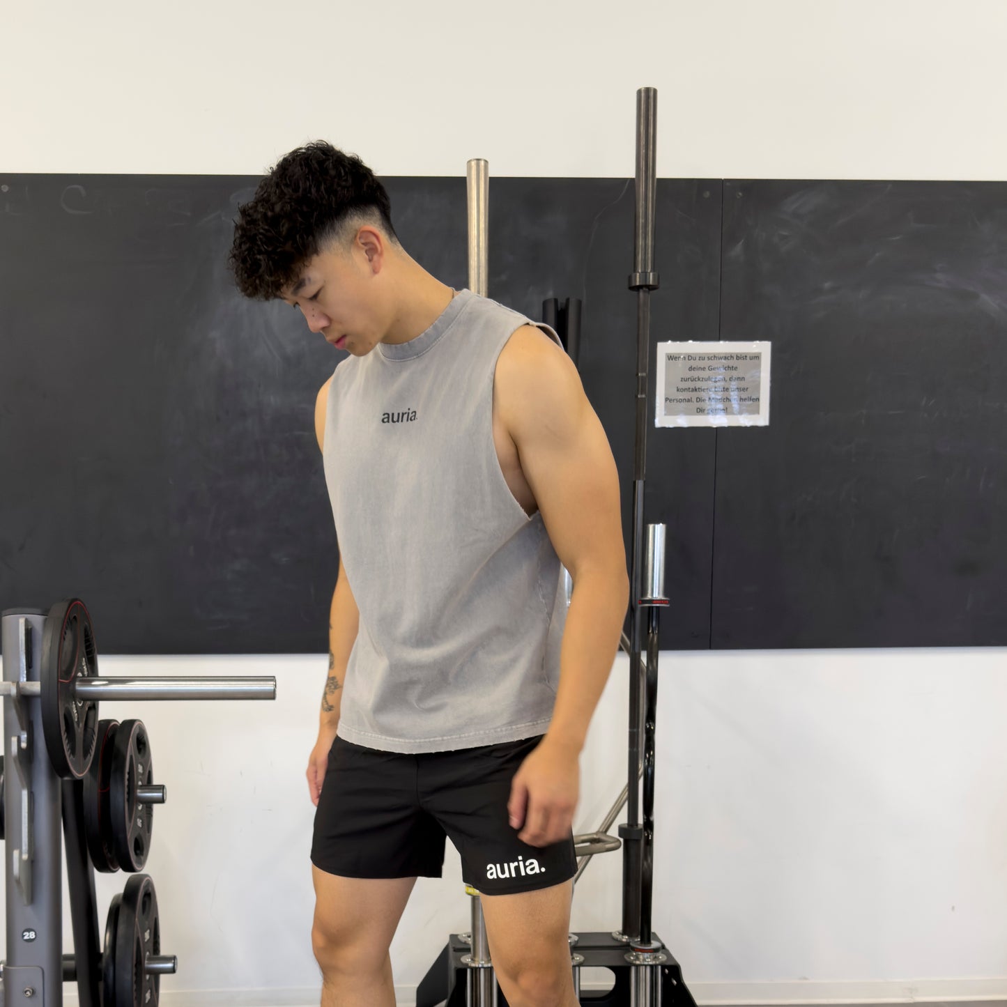 auria. Tank Top — Washed Light Grey