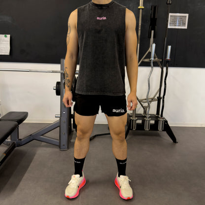 auria. Running Shorts — Black