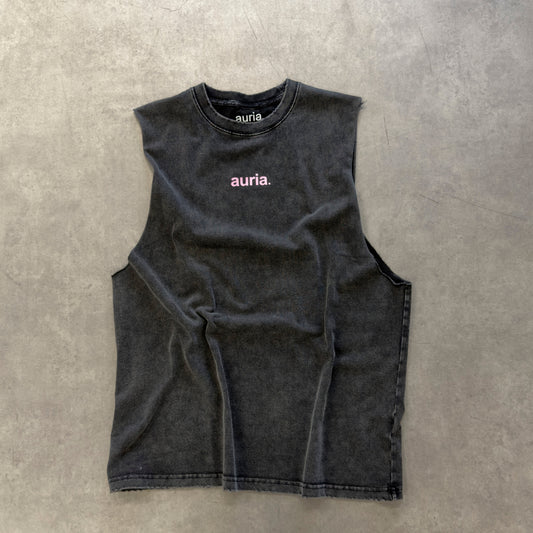 auria. Tank Top — Washed Black